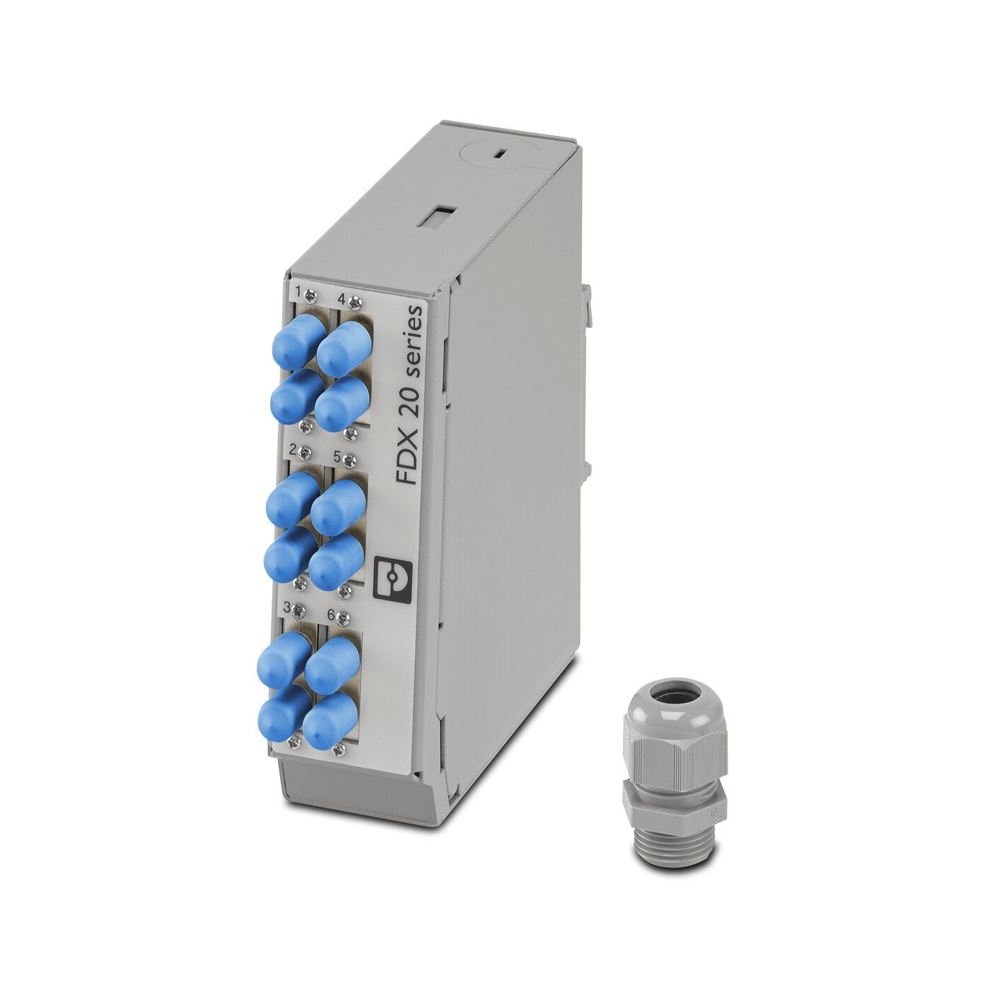 Phoenix Contact - Boitier optique FDX20 DIN - 6 ST Duplex - Monomode - non-équipé