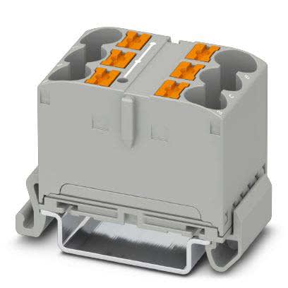 Phoenix Contact - PTFIX 6X10/S-NS35A GY - PTFIX 6X10/S-NS35A GY - Bloc répartiteur PTFIX