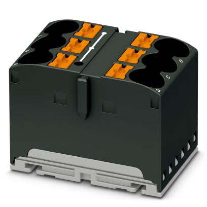 Phoenix Contact - PTFIX 6X10/S-G BK - Bloc répartiteur PTFIX