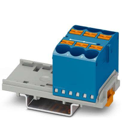 Phoenix Contact - PTFIX 6X10/S-NS35 BU - Bloc répartiteur PTFIX