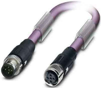 Phoenix Contact - Câble capt./act., 5 pôles, CANopen, M12 mâle droit, M12 femelle droit, A, 0,5 m