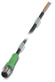 Phoenix Contact - Câble capt./act., 8 pôles, PUR, M12 mâle droit, Ext. Libre, A, 1,5 m