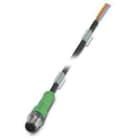 Phoenix Contact - Câble capt./act., 8 pôles, PUR, M12 mâle droit, Ext. Libre, A, 1,5 m