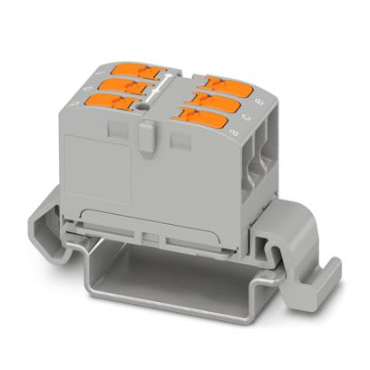 Phoenix Contact - PTVFIX 6X2,5-NS35A GY - Bloc répartiteur PTFIX