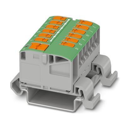 Phoenix Contact - PTVFIX 6/12X2,5-NS35A GN - Bloc répartiteur PTFIX