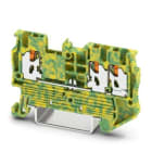 Phoenix Contact - XT 1,5-TWIN-PE - Bloc de jonction PUSH-X, 3 pôles avec raccordement à la terre