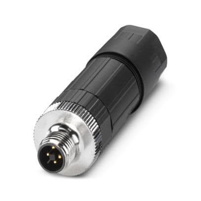 Phoenix Contact - Connecteur M12, codage T, mâle droit, 4P, push-lock, non blindé, diam. 6 à 11 mm