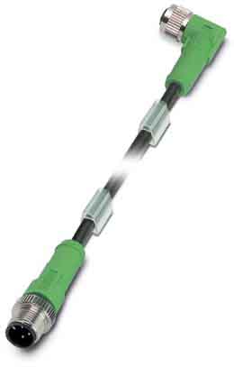 Phoenix Contact - Câble capt./act., 3 pôles, PUR, M12 mâle droit, M12 femelle coudé, A, 0,3 m