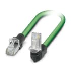 Phoenix Contact - Cordon Profinet Indus RJ45 Droit->Bas Cat 5, cable PUR SF/TQ AWG22 - Vert - 2m