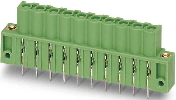 Phoenix Contact - Embase C.I 6p, pas: 5.08 mm, 2.5 mm², 12 A, 320 V - ICV 2,5/ 6-GF-5,08