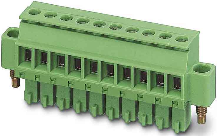 Phoenix Contact - Fiche débrochable 10p, pas: 3.81 mm, 1.5 mm², 8 A, 160 V - MCVR 1,5/10-STF-3,81