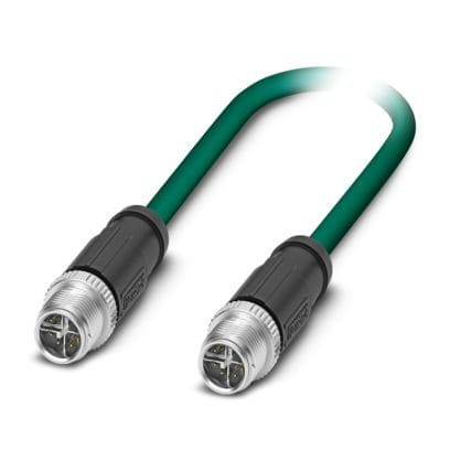 Phoenix Contact - Câble Bus, 8P Ethernet CAT6, vert, M12 mâle droit, M12 mâle droit, X, 2 m
