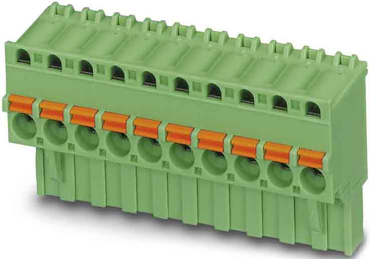 Phoenix Contact - Fiche débrochable 4p, pas: 5 mm, 2.5 mm², 12 A, 320 V - FKCVR 2,5/ 4-ST
