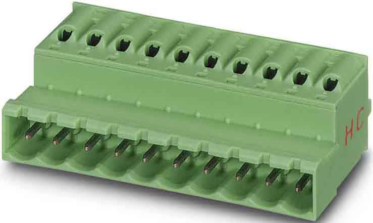 Phoenix Contact - Fiche débrochable 12p, pas: 5.08 mm, 2.5 mm², 16 A, 320 V - FKIC 2,5 HC/12-ST-5,