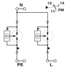Phoenix Contact - Parafoudre Mono T1+2 - Uc:264VAC-Up:3kV-Iimp:50kA-Up:3kV avec contact o/f TT/TN