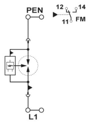 Phoenix Contact - Parafoudre Uni T1+2 - Uc:264VAC-Up:2,5kV-Iimp:50kA TT/TN avec contact o/f