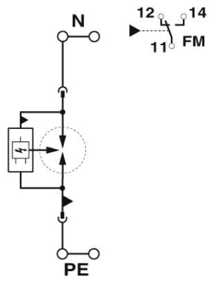 Phoenix Contact - Parafoudre de Neutre/PE T1+2 - Uc:440VAC-Iimp:100kA-Up:2,5kV TT/TN
