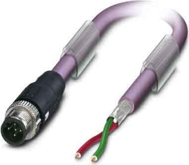 Phoenix Contact - Câble capt./act., 2 pôles, PROFIBUS, M12 mâle droit, Ext. Libre, B, 5 m