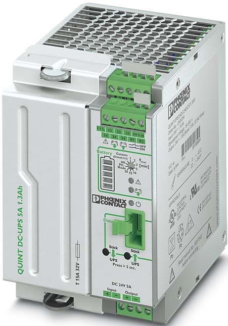 Phoenix Contact - UPS-DC 24VDC/24VDC- 5A -Avec batterie 1,3Ah intégrée