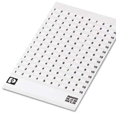 Phoenix Contact - Repérage de borne SK 5,08/2,8:FORTL.ZAHLEN 1-10