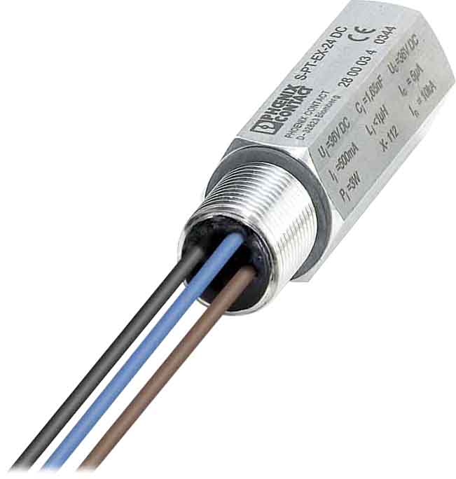 Phoenix Contact - S-PT-EX-24DC - Parafoudre (PE M20) 4-20mA pour capteur de mesure 24VDC