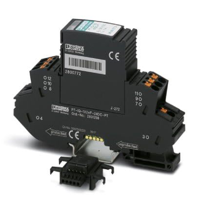 Phoenix Contact - PT-IQ-1X2+F-24DC-PT - Parafoudre débrochable- 1 boucle Ana 24VDC