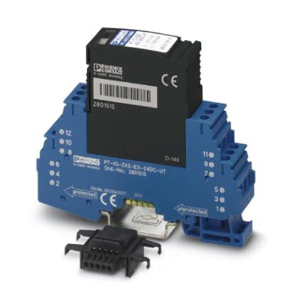 Phoenix Contact - PT-IQ-2X2-EX-24DC-UT - Parafoudre débrochable-2 boucles Ana 24VDC  - Zone Ex