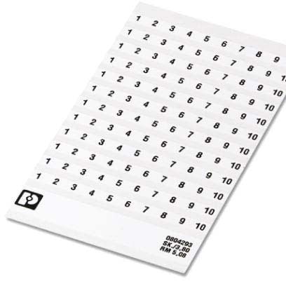 Phoenix Contact - SK 3,8 REEL P6,2 WH CUS - Repère de borne SK 3,8 REEL P6,2 WH CUS