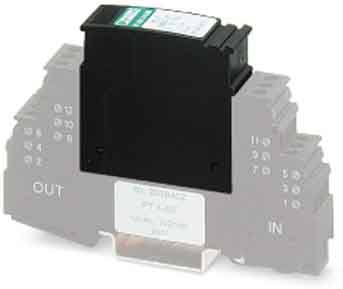 Phoenix Contact - PT 4- 5DC-ST - Fiche parafoudre pour 4 Fils analogiques 5VDC