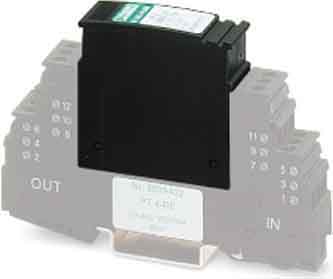 Phoenix Contact - PT 4-12DC-ST - Fiche parafoudre pour 4 Fils analogiques 12VDC