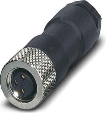 Phoenix Contact - Connecteur M8, cod. A, femelle droit, 3P, à souder, non blindé, diam. 3.5 à 5 mm