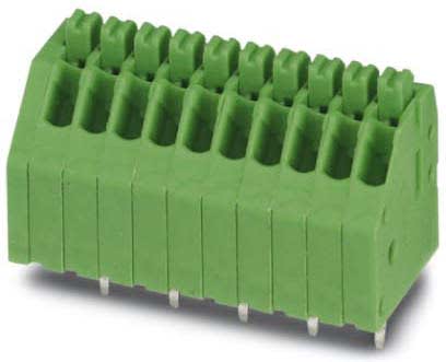 Phoenix Contact - Bornier C.I 10p, pas: 2.5 mm, 0.5 mm², 2 A, 250 V - PTSA 0,5/10-2,5-Z