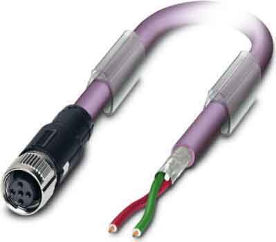 Phoenix Contact - Câble capt./act., 2 pôles, PROFIBUS, M12 femelle droit, Ext. Libre, B, 10 m