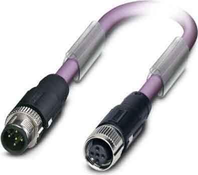 Phoenix Contact - Câble capt./act., 2 pôles, PROFIBUS, M12 mâle droit, M12 femelle droit, B, 0,5 m