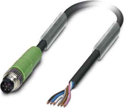 Phoenix Contact - Câble capt./act., 6 pôles, PUR, M8 mâle droit, Ext. Libre, A, 10 m