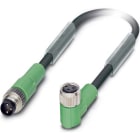 Phoenix Contact - Câble capt./act., 3 pôles, PUR, M8 mâle droit, M8 femelle coudé, A, 1 m