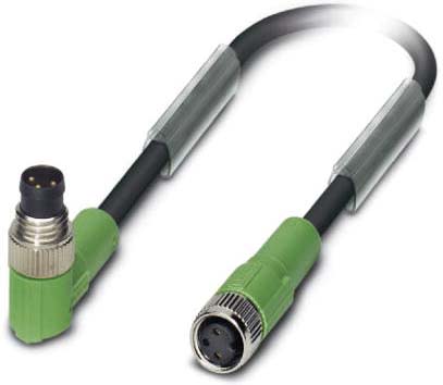 Phoenix Contact - Câble capt./act., 3 pôles, PVC, M8 mâle coudé, M8 femelle droit, A, 0,6 m