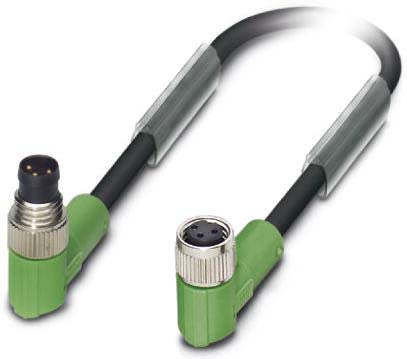 Phoenix Contact - Câble capt./act., 3 pôles, PVC, M8 mâle coudé, M8 femelle coudé, A, 0,3 m