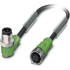 Phoenix Contact - Câble capt./act., 3 pôles, PUR, M12 mâle coudé, M12 femelle droit, A, 0,3 m
