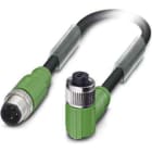 Phoenix Contact - Câble capt./act., 3 pôles, PUR, M12 mâle droit, M12 femelle coudé, A, 2 m