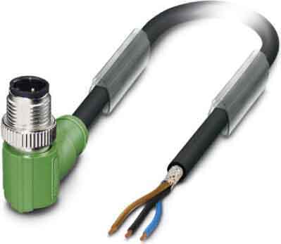 Phoenix Contact - Câble capt./act., 3 pôles, PUR, blindé, M12 mâle coudé, Ext. Libre, A, 3 m