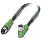 Phoenix Contact - Câble capt./act., 4 pôles, PUR, M8 mâle droit, M8 femelle coudé, A, 0,3 m