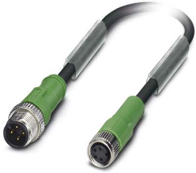Phoenix Contact - Câble capt./act., 4 pôles, PUR, M12 mâle droit, M8 femelle droit, A, 1,5 m