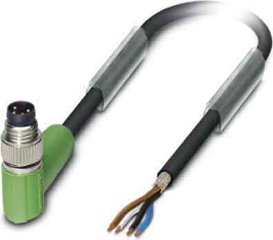 Phoenix Contact - Câble capt./act., 4 pôles, PUR, M8 mâle coudé, Ext. Libre, A, 5 m