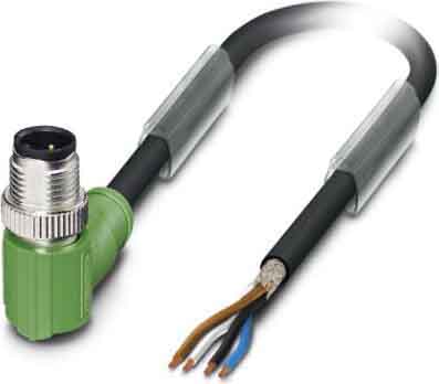 Phoenix Contact - Câble capt./act., 4 pôles, PUR, blindé, M12 mâle coudé, Ext. Libre, A, 5 m
