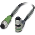 Phoenix Contact - Câble capt./act., 5 pôles, PVC, M12 mâle droit, M12 femelle coudé, A, 3 m