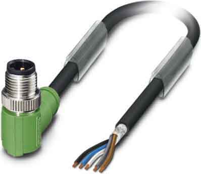 Phoenix Contact - Câble capt./act., 5 pôles, PUR, M12 mâle coudé, Ext. Libre, A, 1,5 m
