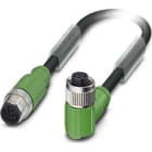 Phoenix Contact - Câble capt./act., 8 pôles, PUR, M12 mâle droit, M12 femelle coudé, A, 0,6 m