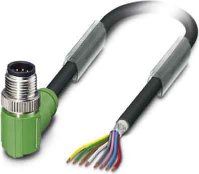 Phoenix Contact - Câble capt./act., 8 pôles, PUR, M12 mâle coudé, Ext. Libre, A, 5 m