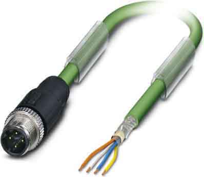 Phoenix Contact - Câble Bus, 4 pôles, Profinet, M12 mâle droit, Ext. Libre, D, 15 m